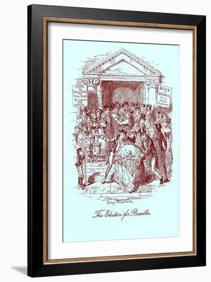 'Sketches by Boz' by Charles Dickens-George Cruikshank-Framed Giclee Print