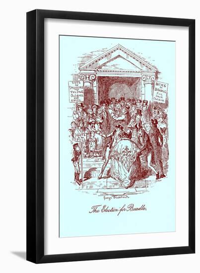 'Sketches by Boz' by Charles Dickens-George Cruikshank-Framed Giclee Print