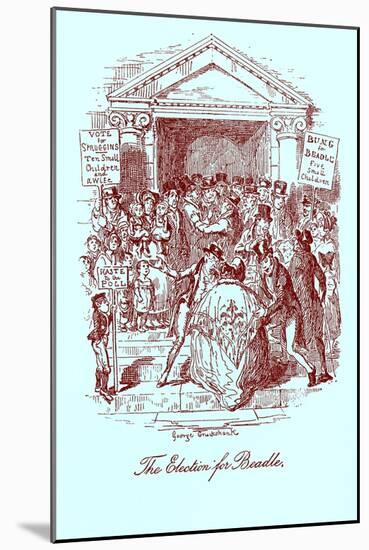 'Sketches by Boz' by Charles Dickens-George Cruikshank-Mounted Giclee Print