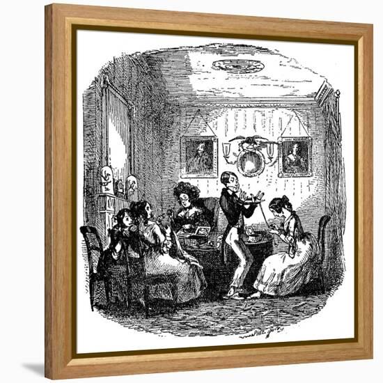 'Sketches by Boz' by Charles Dickens-Hablot Knight Browne-Framed Premier Image Canvas