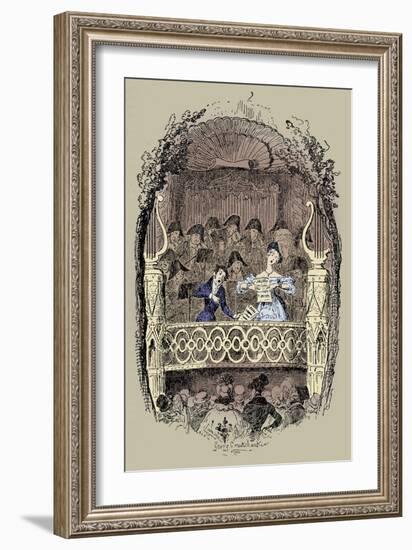 'Sketches by Boz' by Charles Dickens-George Cruikshank-Framed Giclee Print