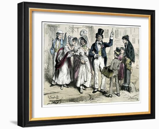 Sketches by Boz by Charles Dickens-Frederick Barnard-Framed Giclee Print