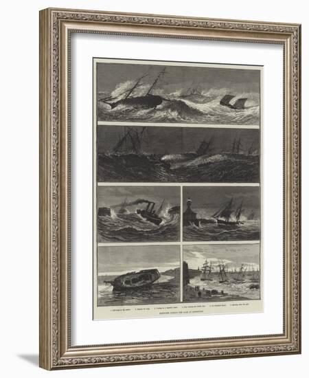 Sketches During the Gale at Lowestoft-null-Framed Giclee Print