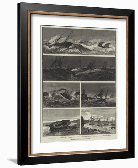 Sketches During the Gale at Lowestoft-null-Framed Giclee Print