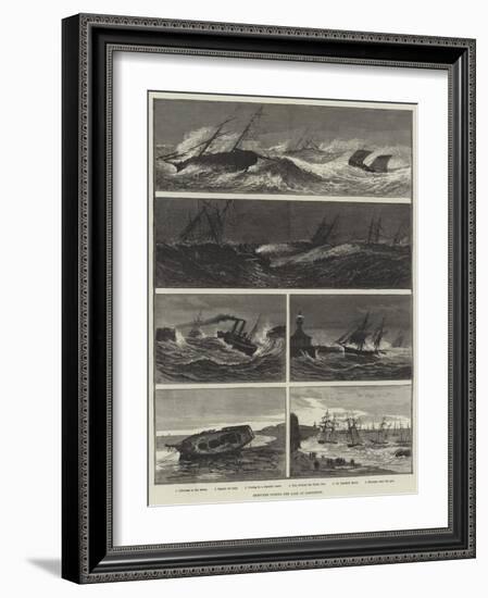 Sketches During the Gale at Lowestoft-null-Framed Giclee Print
