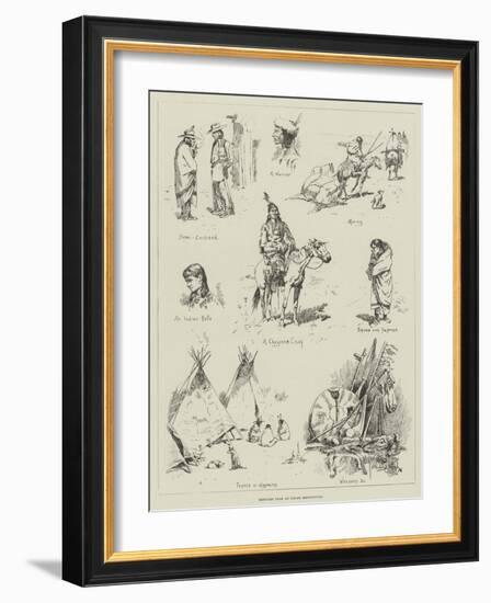 Sketches from an Indian Reservation-Stanley L. Wood-Framed Giclee Print