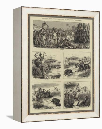 Sketches from India, Hog-Hunting in the Bombay Presidency-William Ralston-Framed Premier Image Canvas