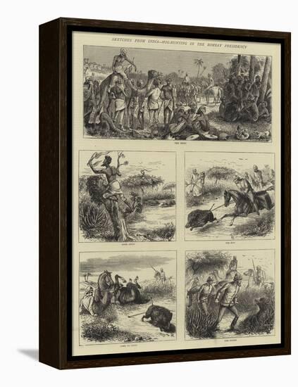 Sketches from India, Hog-Hunting in the Bombay Presidency-William Ralston-Framed Premier Image Canvas