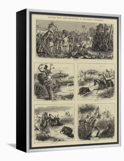 Sketches from India, Hog-Hunting in the Bombay Presidency-William Ralston-Framed Premier Image Canvas