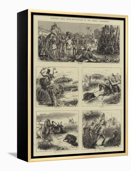 Sketches from India, Hog-Hunting in the Bombay Presidency-William Ralston-Framed Premier Image Canvas