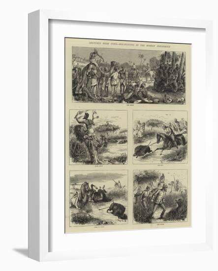 Sketches from India, Hog-Hunting in the Bombay Presidency-William Ralston-Framed Giclee Print