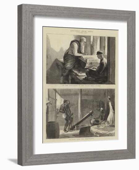 Sketches from India-null-Framed Giclee Print