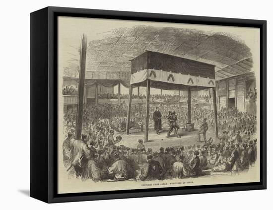 Sketches from Japan, Wrestling at Osaka-null-Framed Premier Image Canvas