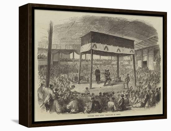 Sketches from Japan, Wrestling at Osaka-null-Framed Premier Image Canvas