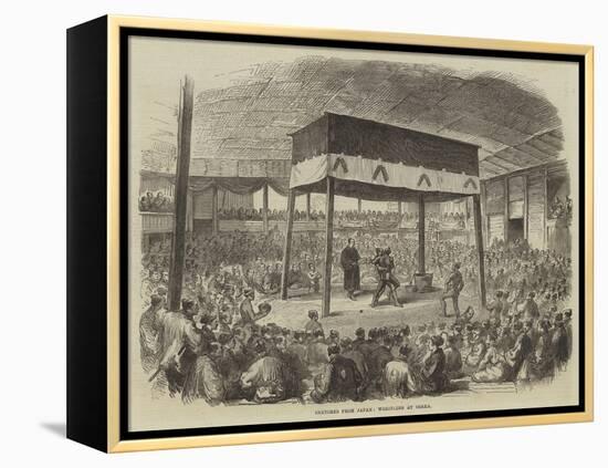 Sketches from Japan, Wrestling at Osaka-null-Framed Premier Image Canvas