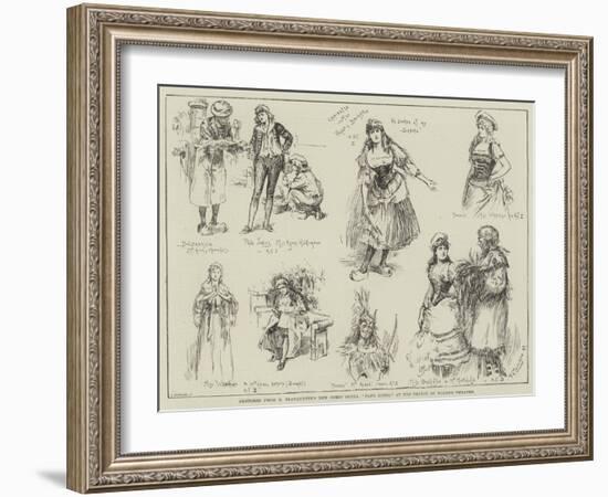 Sketches from M Planquette's New Comic Opera, Paul Jones, at the Prince of Wales's Theatre-Frederick Henry Townsend-Framed Giclee Print