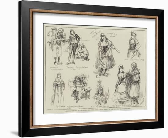 Sketches from M Planquette's New Comic Opera, Paul Jones, at the Prince of Wales's Theatre-Frederick Henry Townsend-Framed Giclee Print