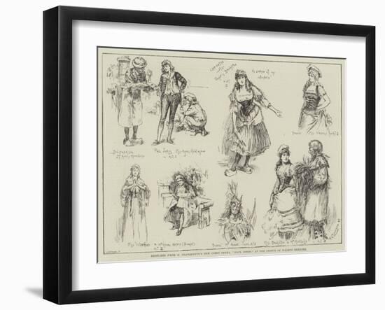 Sketches from M Planquette's New Comic Opera, Paul Jones, at the Prince of Wales's Theatre-Frederick Henry Townsend-Framed Giclee Print