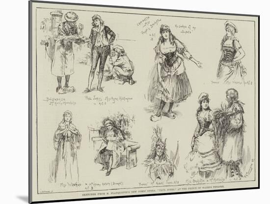 Sketches from M Planquette's New Comic Opera, Paul Jones, at the Prince of Wales's Theatre-Frederick Henry Townsend-Mounted Giclee Print