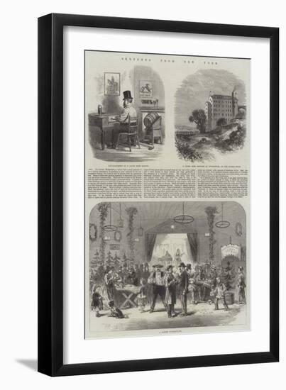 Sketches from New York-null-Framed Giclee Print