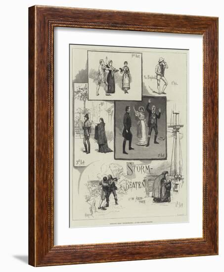 Sketches from Storm-Beaten, at the Adelphi Theatre-Amedee Forestier-Framed Giclee Print