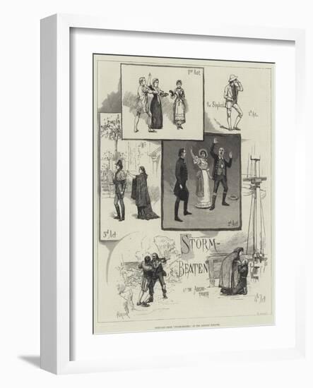 Sketches from Storm-Beaten, at the Adelphi Theatre-Amedee Forestier-Framed Giclee Print