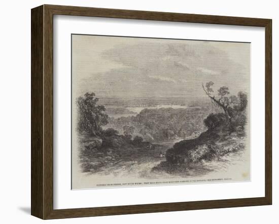 Sketches from Sydney, New South Wales, View from South Head Road, the Harbour in the Distance-null-Framed Giclee Print