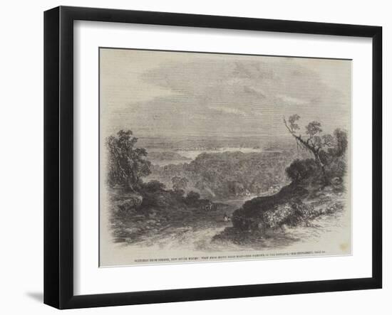 Sketches from Sydney, New South Wales, View from South Head Road, the Harbour in the Distance-null-Framed Giclee Print