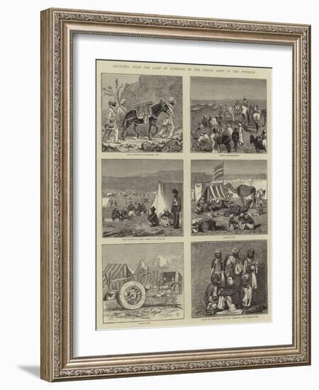 Sketches from the Camp of Exercise of the Indian Army in the Punjaub-Alfred Chantrey Corbould-Framed Giclee Print