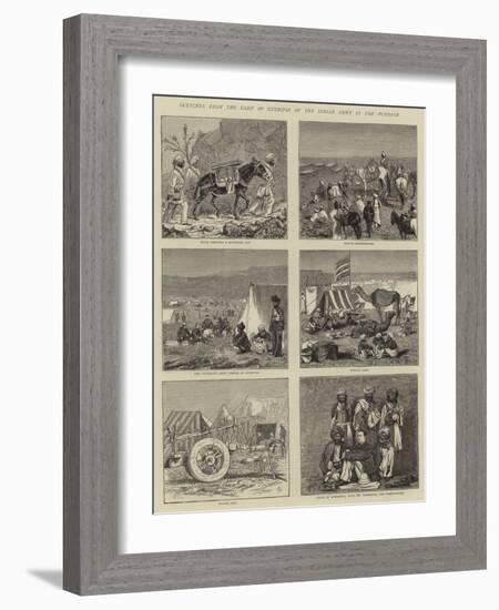 Sketches from the Camp of Exercise of the Indian Army in the Punjaub-Alfred Chantrey Corbould-Framed Giclee Print
