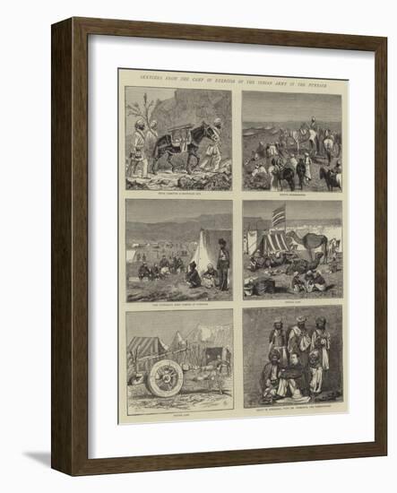 Sketches from the Camp of Exercise of the Indian Army in the Punjaub-Alfred Chantrey Corbould-Framed Giclee Print