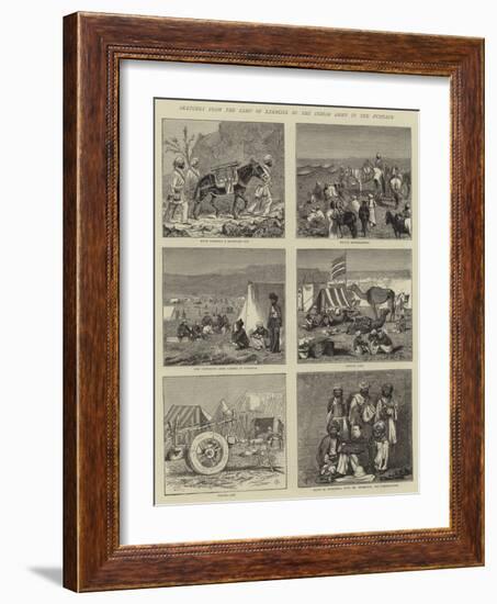 Sketches from the Camp of Exercise of the Indian Army in the Punjaub-Alfred Chantrey Corbould-Framed Giclee Print