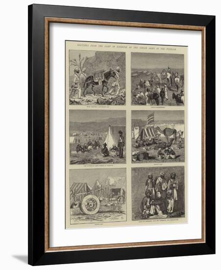 Sketches from the Camp of Exercise of the Indian Army in the Punjaub-Alfred Chantrey Corbould-Framed Giclee Print