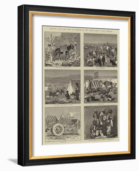 Sketches from the Camp of Exercise of the Indian Army in the Punjaub-Alfred Chantrey Corbould-Framed Giclee Print