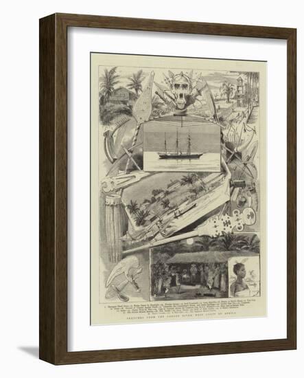 Sketches from the Gaboon River, West Coast of Africa-null-Framed Giclee Print