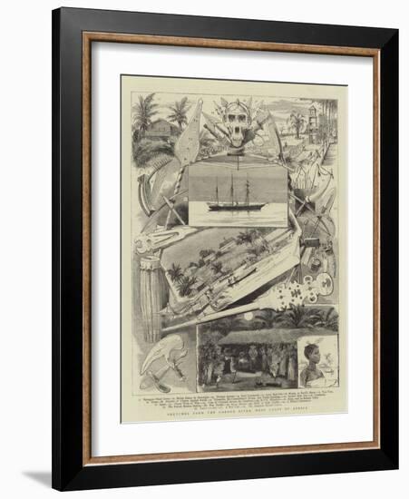 Sketches from the Gaboon River, West Coast of Africa-null-Framed Giclee Print