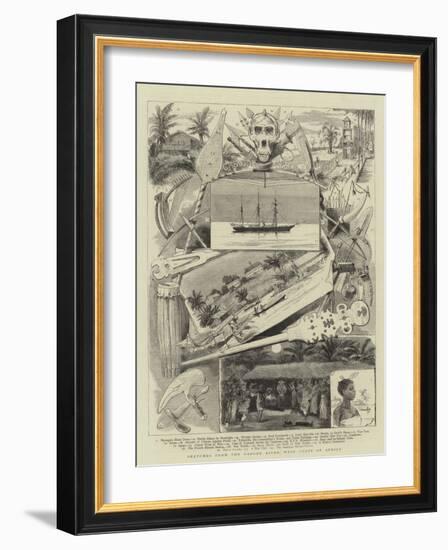 Sketches from the Gaboon River, West Coast of Africa-null-Framed Giclee Print