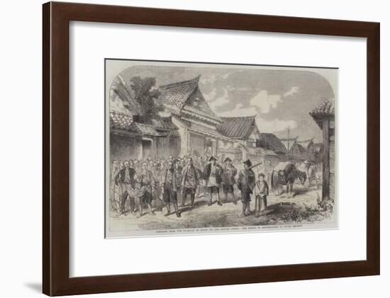 Sketches from the Interior of Japan, Our Escort of Matchlockmen at Omura-null-Framed Giclee Print