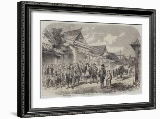 Sketches from the Interior of Japan, Our Escort of Matchlockmen at Omura-null-Framed Giclee Print