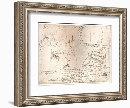 Sketches illustrating the theory of the proportions of the human figure, c1472-c1519 (1883)-Leonardo Da Vinci-Framed Giclee Print