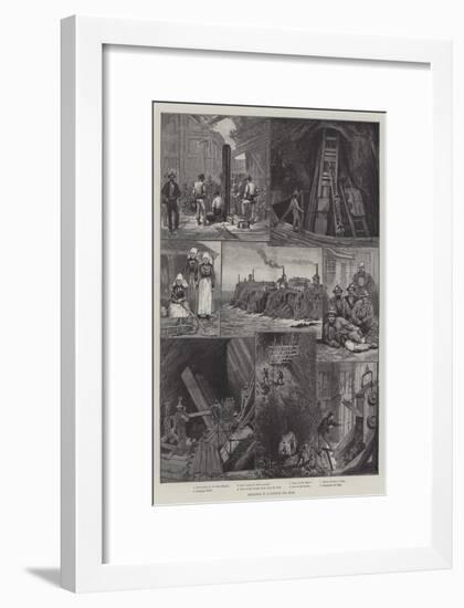 Sketches in a Cornish Tin-Mine-null-Framed Giclee Print