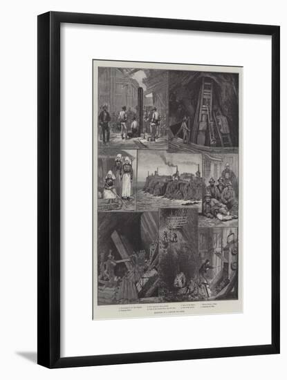 Sketches in a Cornish Tin-Mine-null-Framed Giclee Print