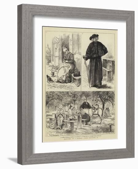 Sketches in a Norman Cider Orchard, II-William John Hennessy-Framed Giclee Print