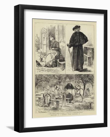 Sketches in a Norman Cider Orchard, II-William John Hennessy-Framed Giclee Print