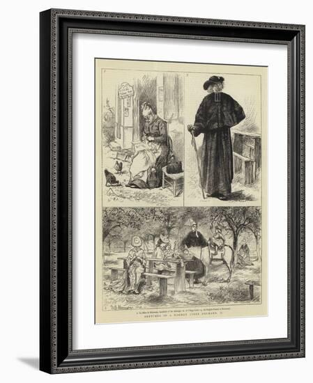 Sketches in a Norman Cider Orchard, II-William John Hennessy-Framed Giclee Print