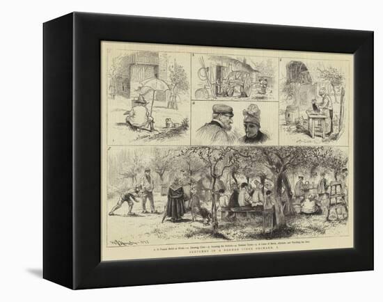 Sketches in a Norman Cider Orchard-William John Hennessy-Framed Premier Image Canvas