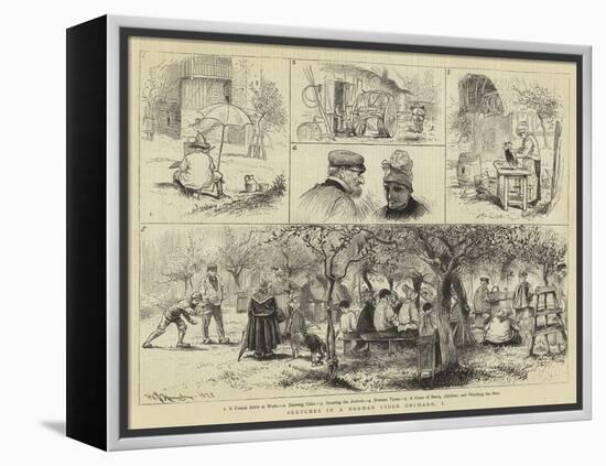 Sketches in a Norman Cider Orchard-William John Hennessy-Framed Premier Image Canvas
