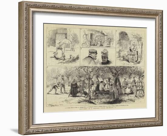 Sketches in a Norman Cider Orchard-William John Hennessy-Framed Giclee Print