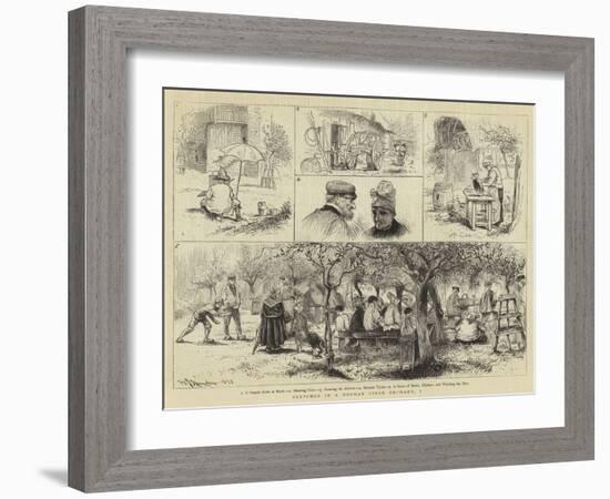 Sketches in a Norman Cider Orchard-William John Hennessy-Framed Giclee Print