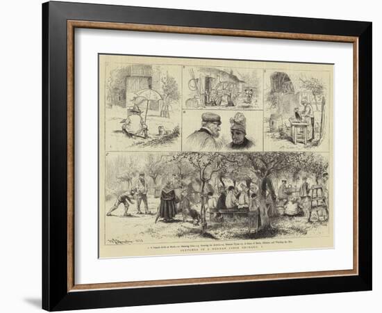 Sketches in a Norman Cider Orchard-William John Hennessy-Framed Giclee Print